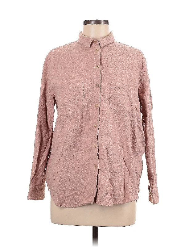 Long Sleeve Button-Down Shirt Athletic Women's High - 