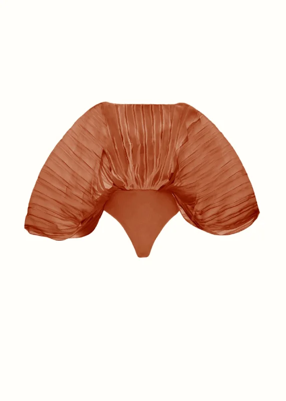 SOMBRA BODYSUIT - RUST POMEGRANATE Sustainable Organic