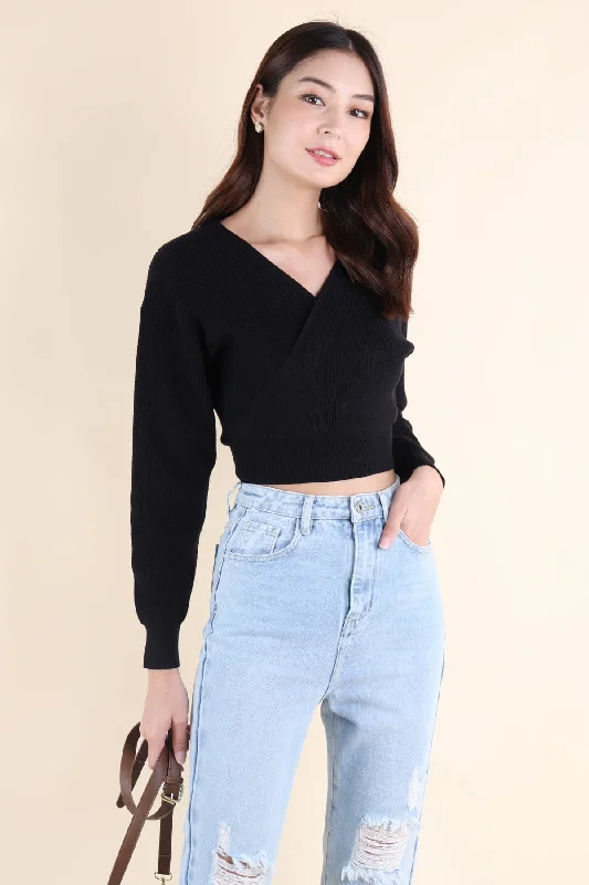 RESTOCKED** CABANA KNIT TOP IN BLACK Cozy Women's Winter
