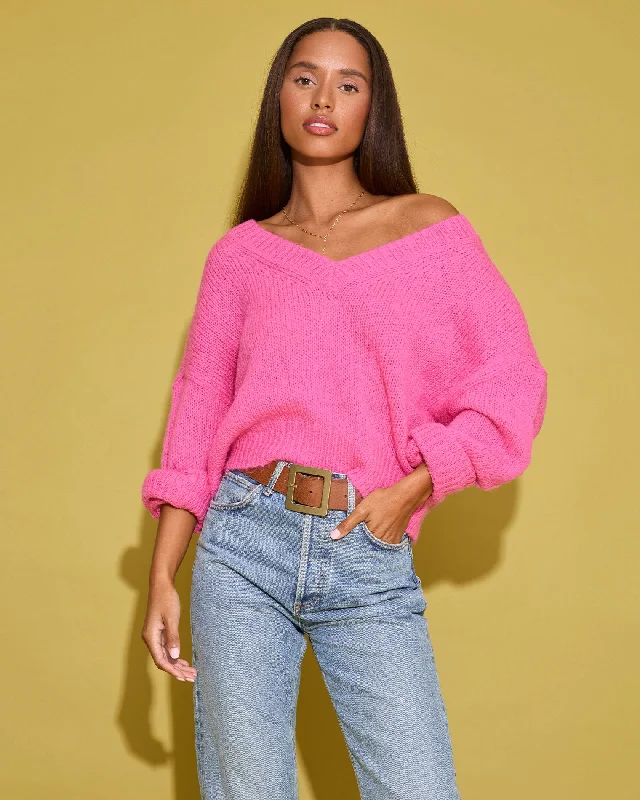 Icon Pullover - Bubblegum Pink Laid - back Women's Vibe