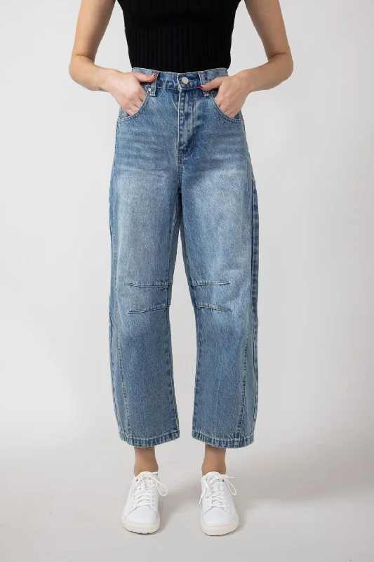 High Rise Barrel Wash Jeans for Women | MAP2740-DENIM Bohemian Women's Free