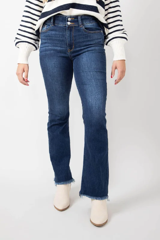 Judy Blue High Rise Frayed Hem Bootcut Jeans for Women | 82568REG