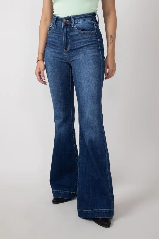 Judy Blue High Rise Wide Hem Flare Jeans for Women | 82443REG