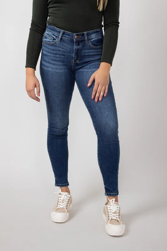 Judy Blue Mid Rise Clean Skinny Jeans for Women | 82252REG