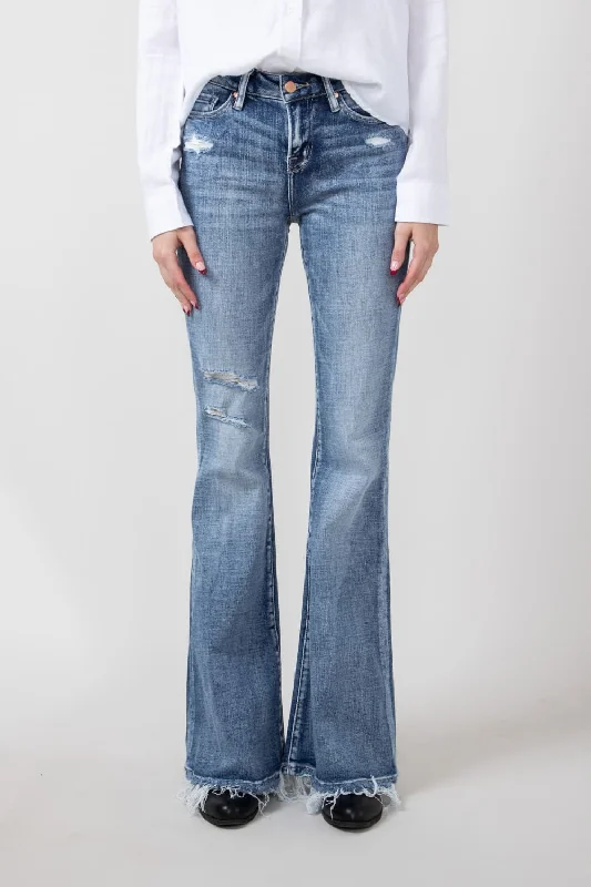 Mica Mid Rise Super Flare Jeans for Women | MDP-F3124M Artistic Women's Avant - 