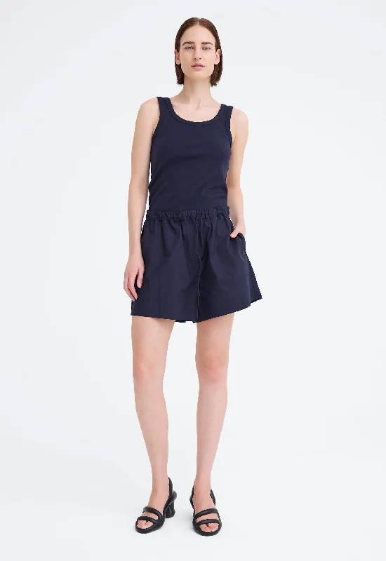 Mira Cotton Short - Darkest Navy