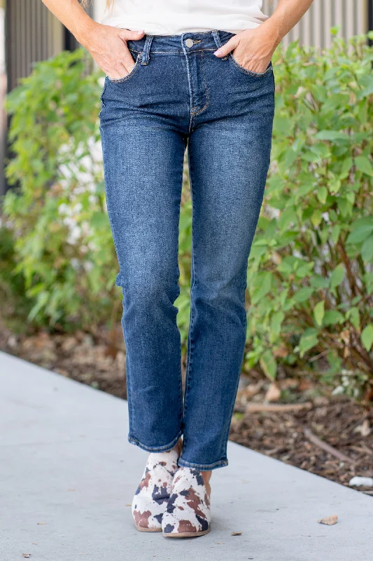 Ava High Rise Ankle Straight Fit Modern Women's Tech