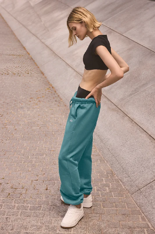 Accolade Sweatpant - Teal Agate Dapper Women's Bow - adorned