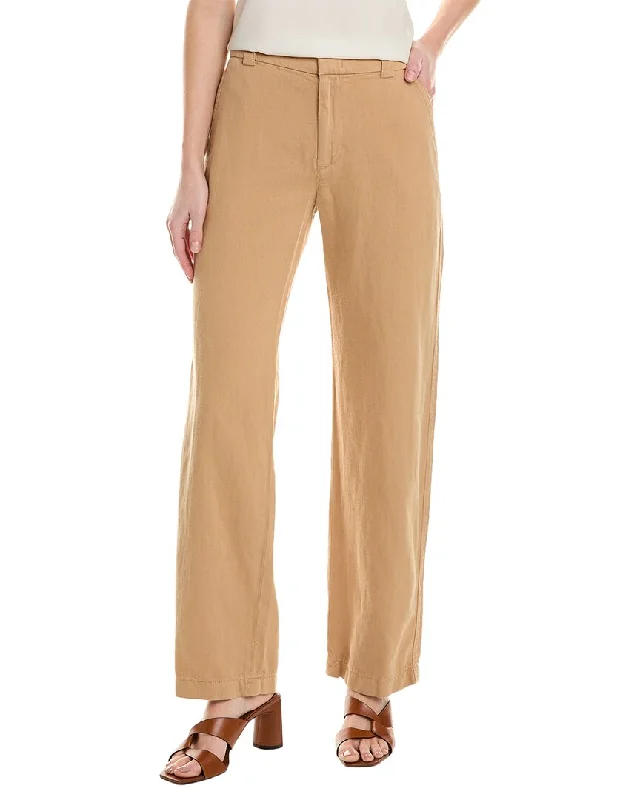 Vince Casual Linen-Blend Wide Leg Pant