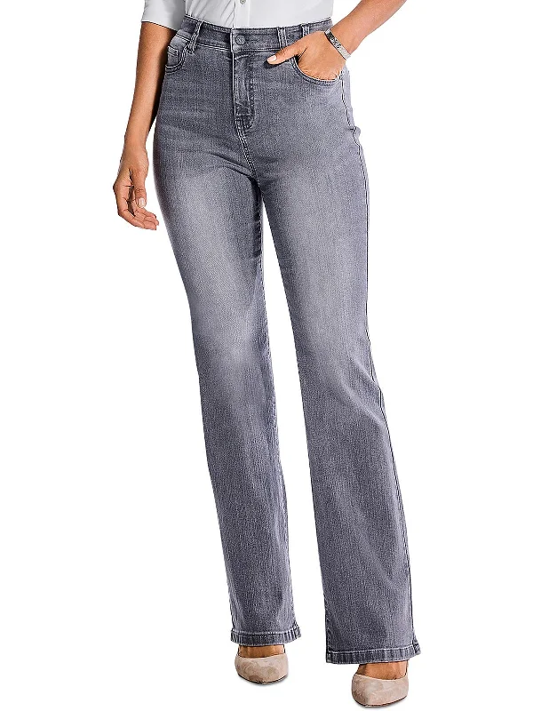 Womens High Rise Knit Bootcut Jeans Unique Women's Upcycled