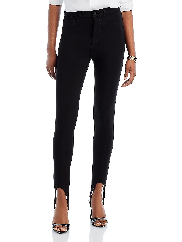 Womens Knit Stirrup Skinny Jeans Sharp Women's Italian