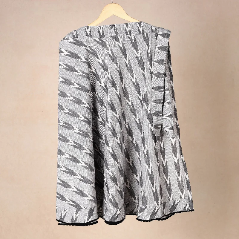 Grey - Pochampally Ikat Cotton Wrap Around Skirt Vacation