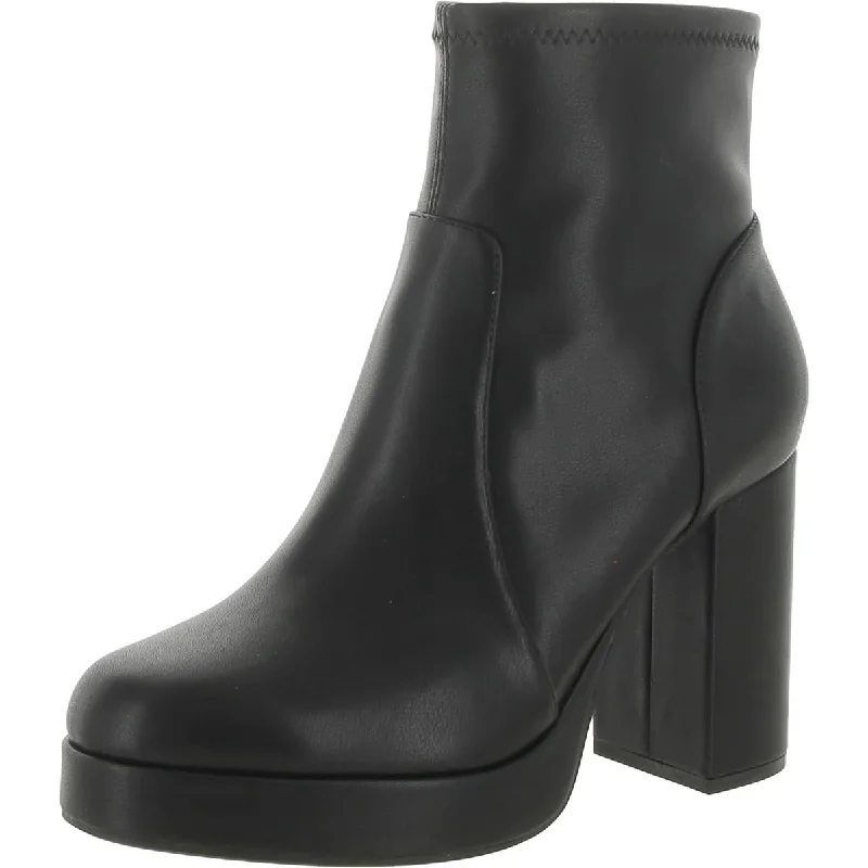 Adam Tucker Womens Zandy 18 Faux Leather Zipper Ankle Boots Traditional Women's 