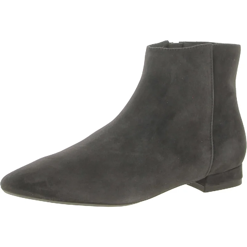 Aquatalia Womens Suede Pointed Toe Ankle Boots Earthy Women's Hemp - based