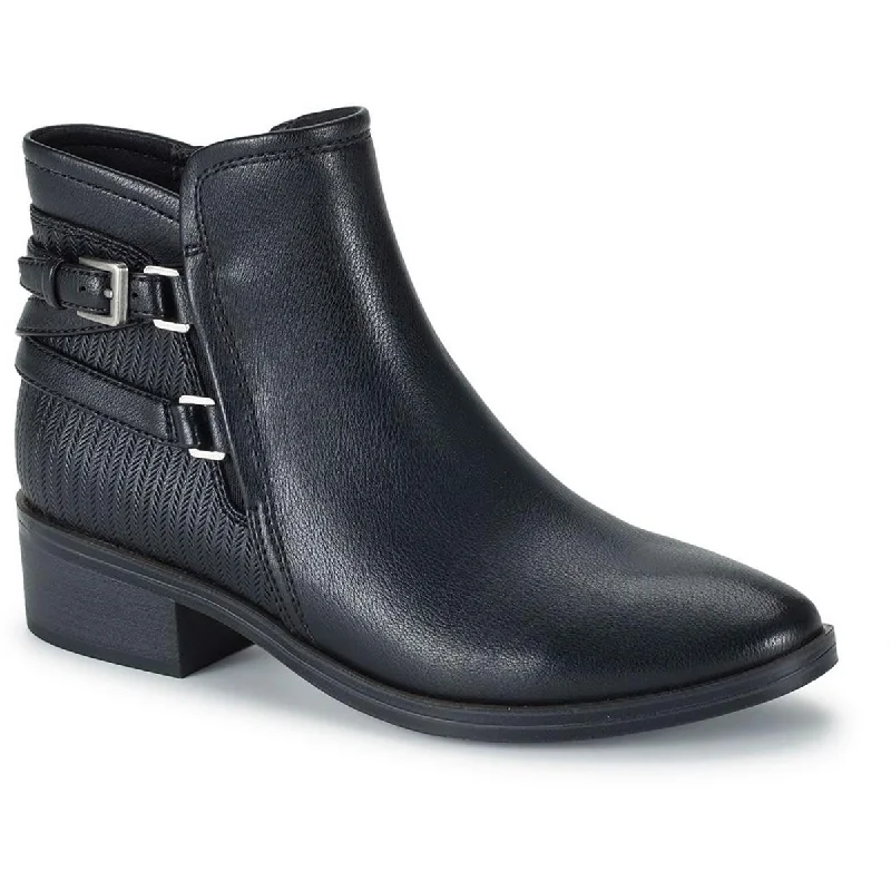 Baretraps Womens Mackenzie Faux Leather Ankle Booties