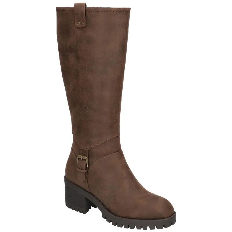Bella Vita Womens LORIELLE PLUS Faux Leather Inside Zipper Knee-High Boots Country