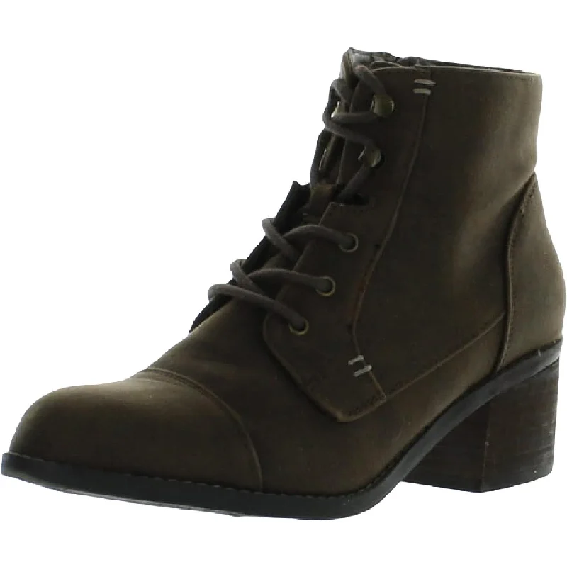 Bella Vita Womens Sarina Faux Suede Ankle Combat & Lace-up Boots Dynamic Women's Moto