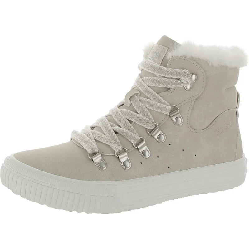 Blowfish Womens Faux Leather Lace-Up Ankle Boots Vacation