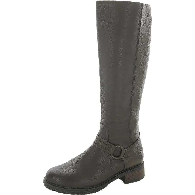 Clarks Womens Hearth Rae Leather Harness Knee-High Boots