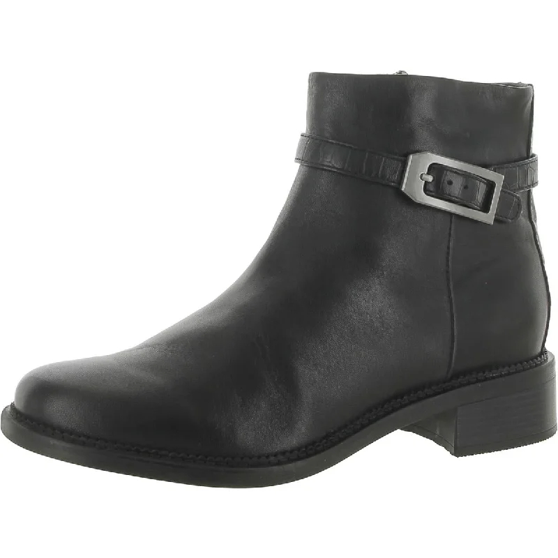 Clarks Womens Maye Grace Leather Buckle Ankle Boots Scandinavian