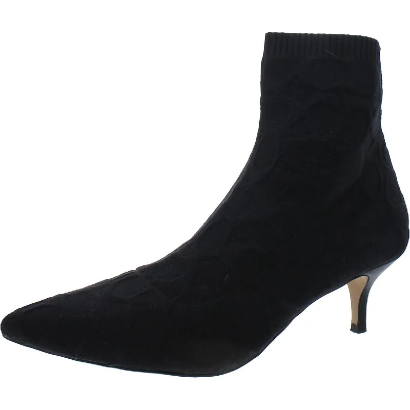 Coach Womens Jade Knit Suede Pointed Toe Ankle Boots