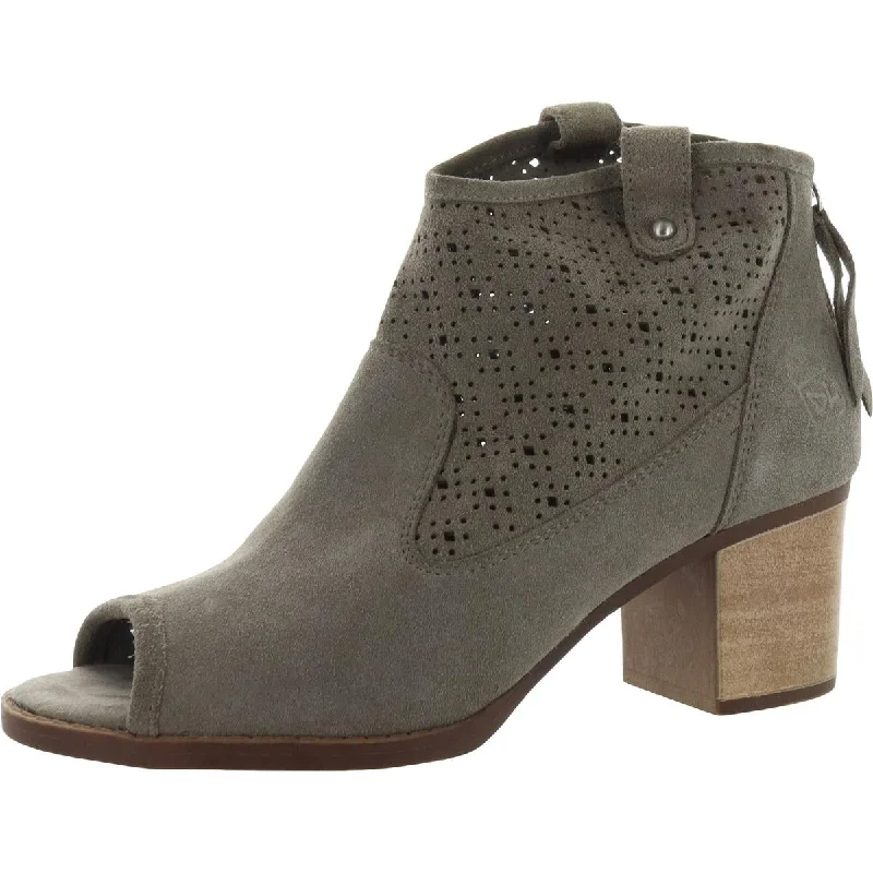 Dirty Laundry Womens Trixie Suede Open Toe Booties