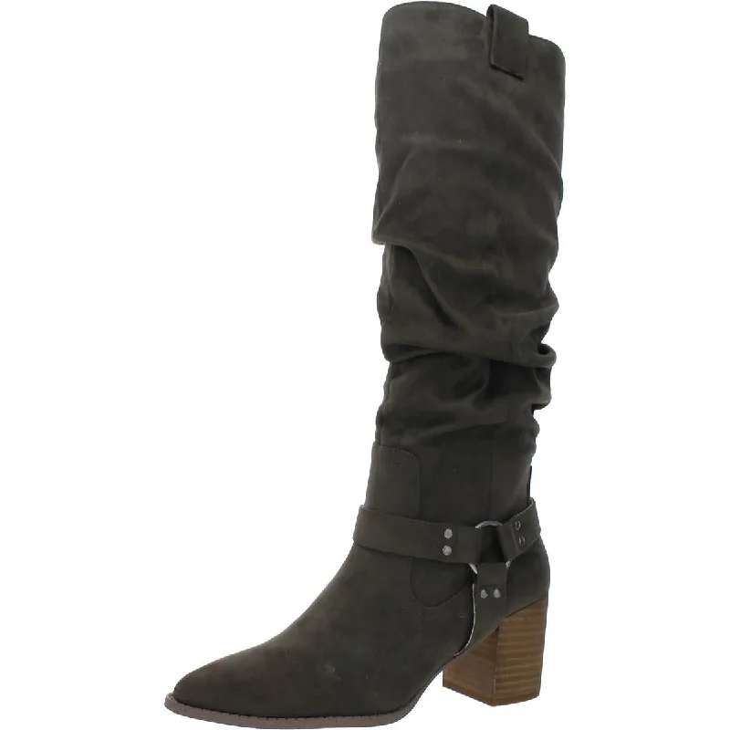 Dolce Vita Womens TAMLIN Pointed toe Block heel Knee-High Boots Cool Women's Skate