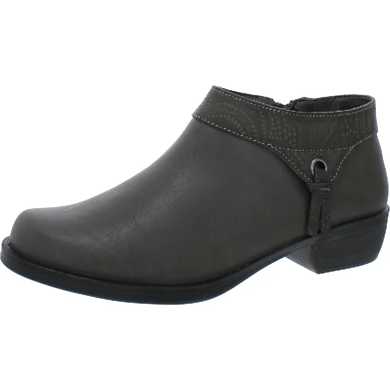 Easy Street Womens Neptune Faux Leather Ankle Booties