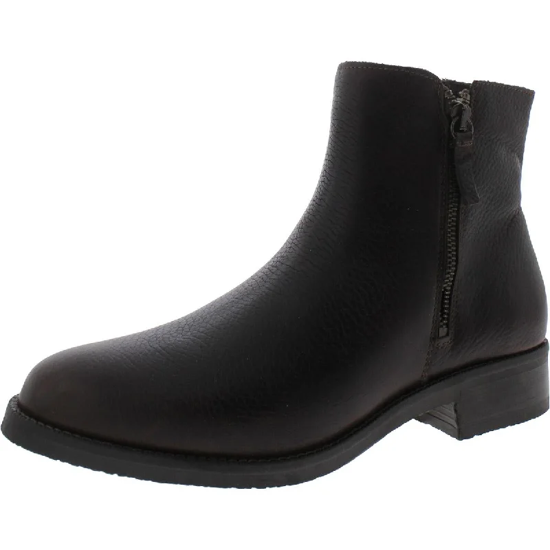 Fat Face Womens Aria Zip Detail Ankle Leather Zipper Ankle Boots Disco