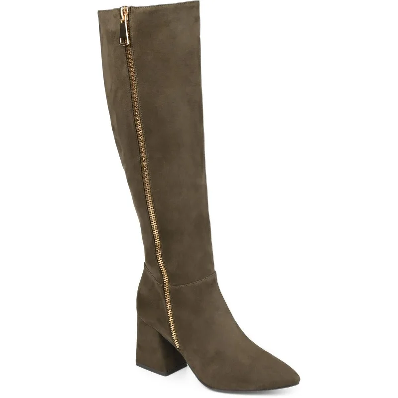 Journee Collection Womens IDINNA Vegan Leather Knee-High Boots Contemporary 