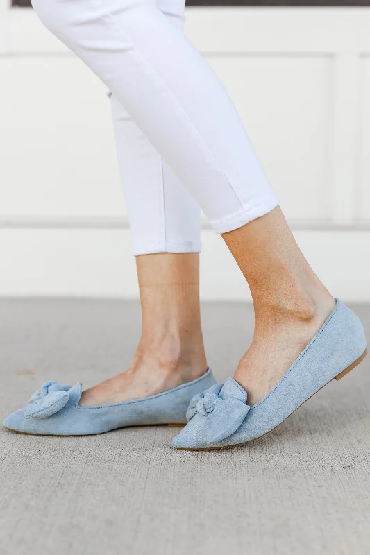 Just Too Sweet Light Blue Flats