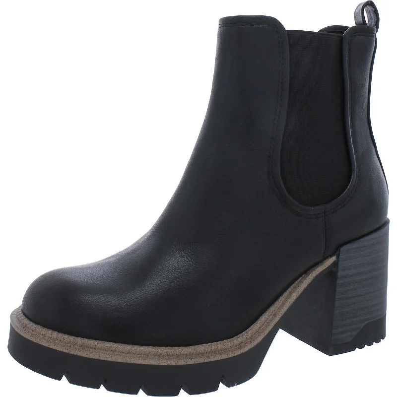 Mia Womens Nilo Faux Leather Pull On Chelsea Boots