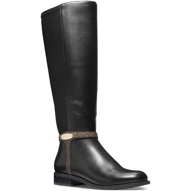 MICHAEL Michael Kors Womens Finley Leather Riding Knee-High Boots