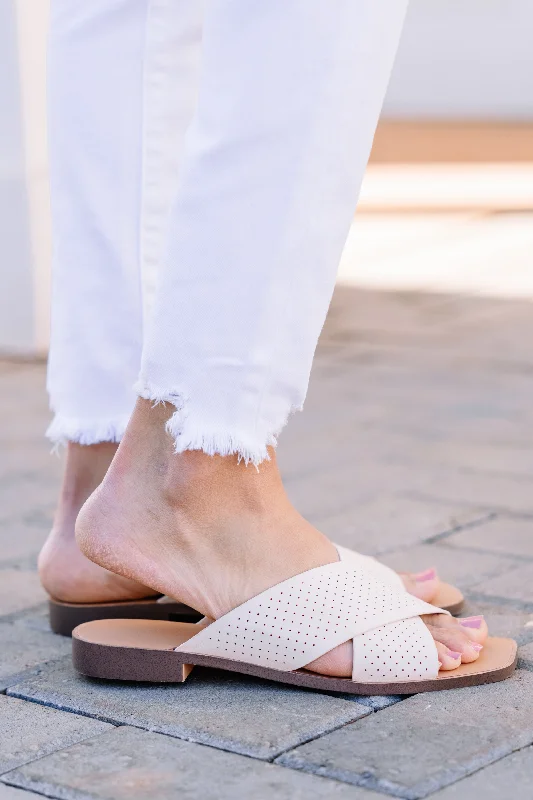 Need You More Beige Brown Perforated Sandals