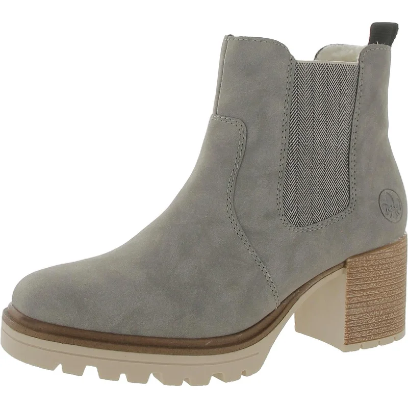Rieker Womens Sandra 71 Faux Suede Chelsea Ankle Boots Street