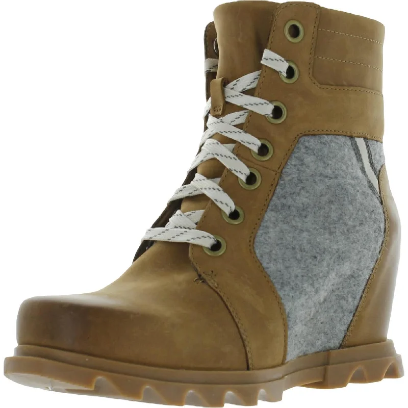 Sorel Womens Joan of Arctic Wedge III Lexie Nubuck Combat & Lace-up Boots Sleek Women's 