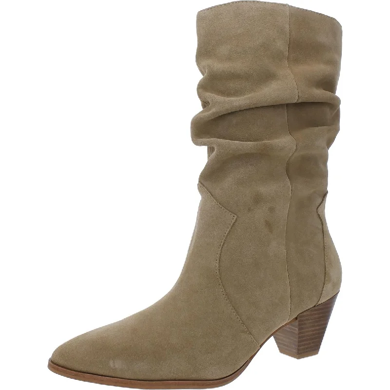 Vince Camuto Womens SENSENNY Padded Insole Suede Mid-Calf Boots Refined Women's Classic 