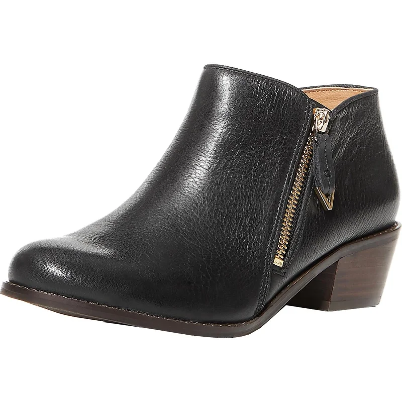 Vionic Womens Jolene Leather Stacked Booties