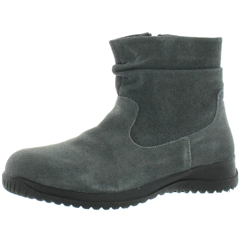 Wanderlust Womens Boston Souch Suede Side Zipper Ankle Boots