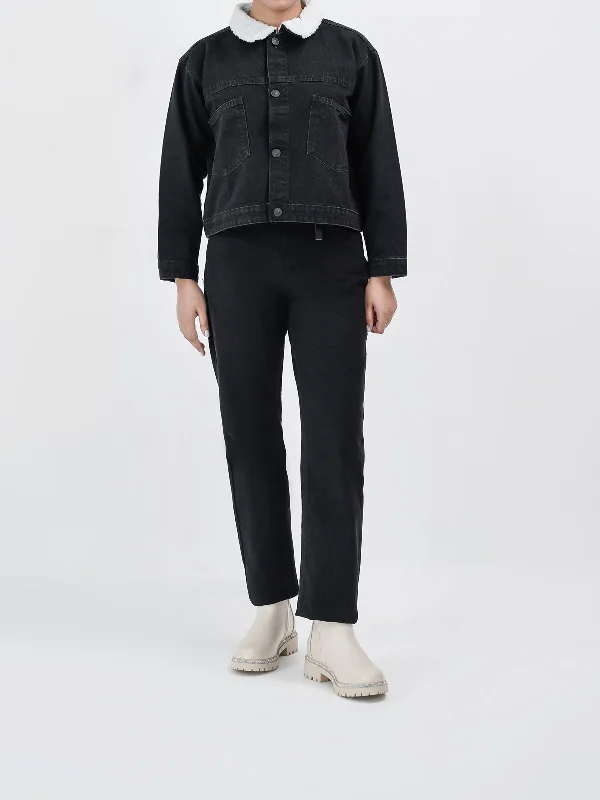 "ORION" Button Up Cotton Denim Jacket Sporty Women's Tennis