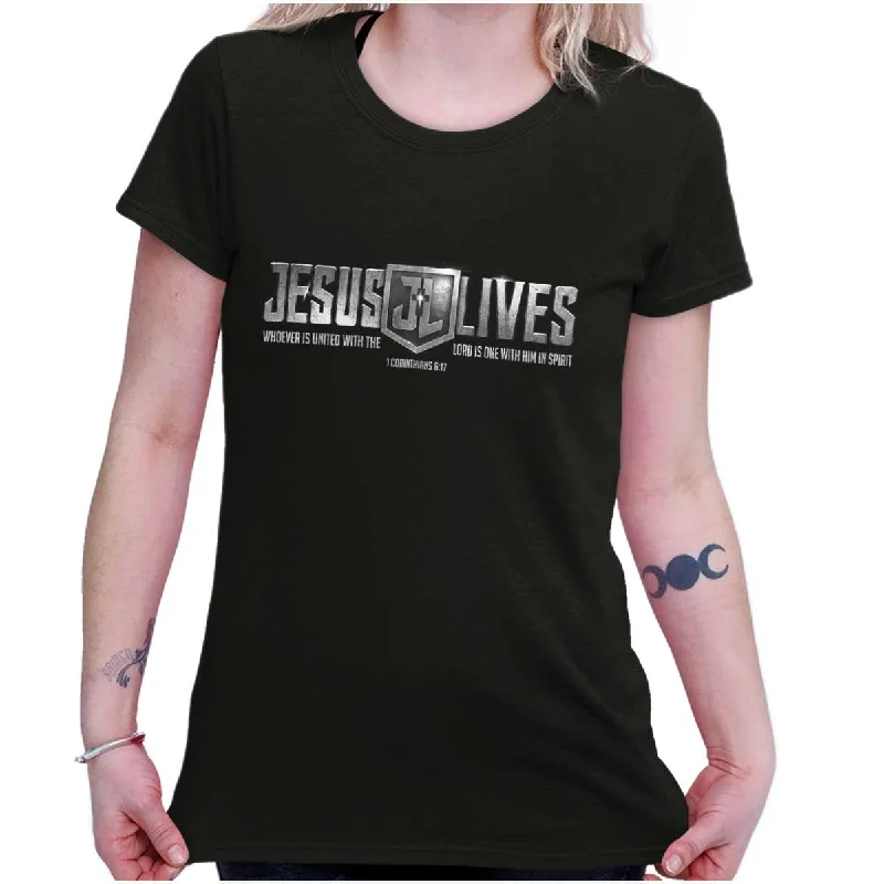 Jesus Lives Ladies T Shirt Bold Women's Animal Print