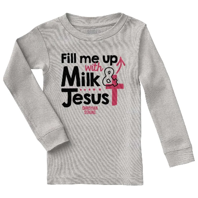 Milk And Jesus Solid Long Sleeve T