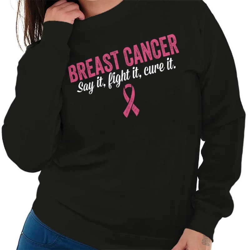 Fight Cure Breast Cancer Crewneck Sweatshirt