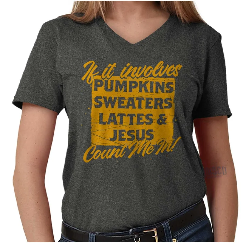Sweater Weather V-Neck T Shirt Sharp Women's Italian